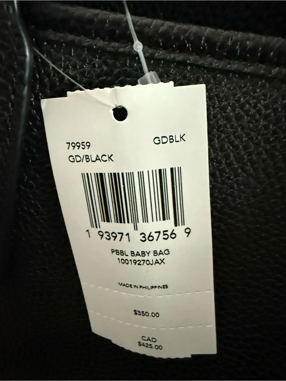 Coach Black Pebbled Leather Tote with Gold Hardware